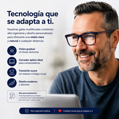 Gafas Multifocales - Enfoca Cerca/Lejos al mismo tiempo