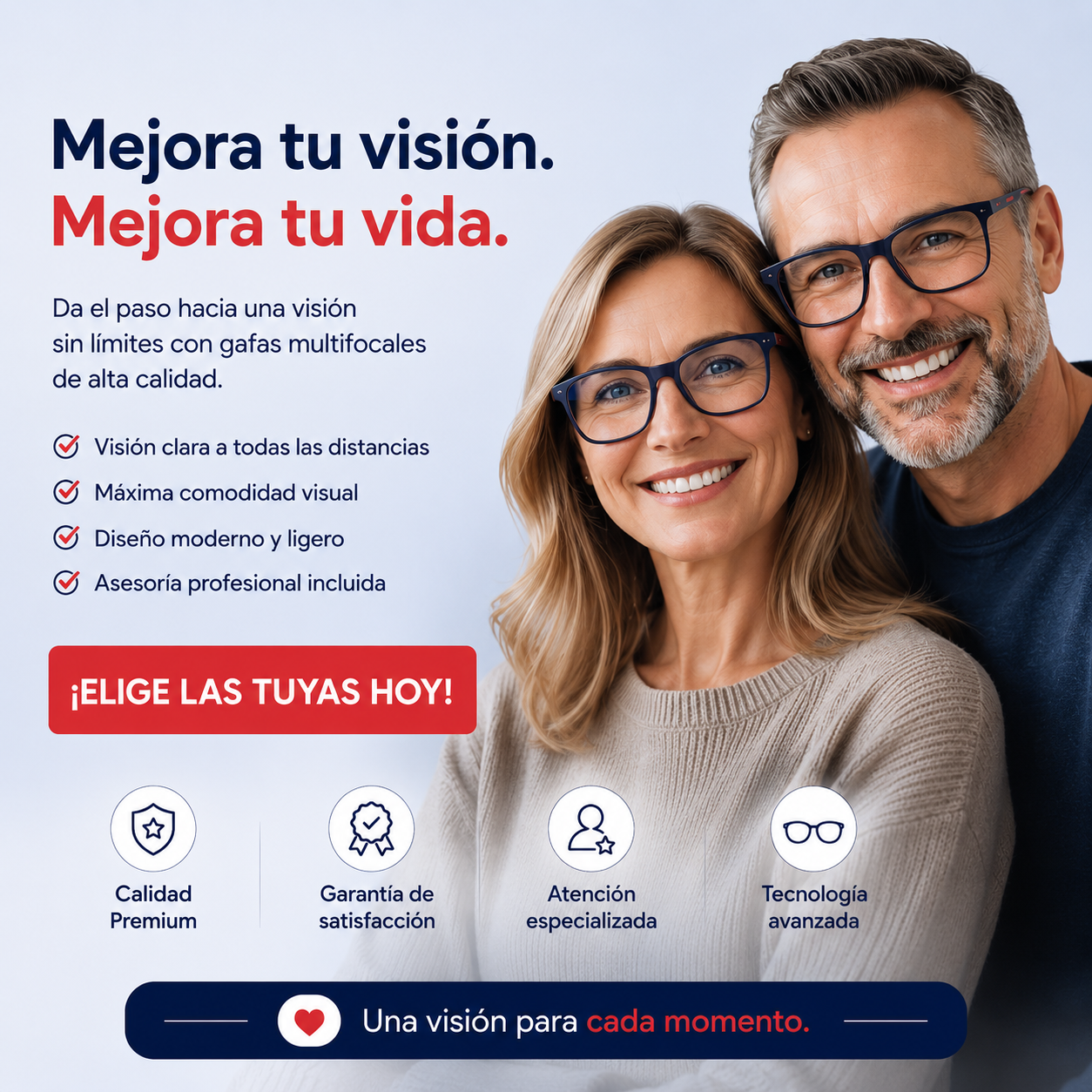 Gafas Multifocales - Enfoca Cerca/Lejos al mismo tiempo