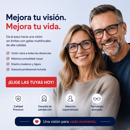 Gafas Multifocales - Enfoca Cerca/Lejos al mismo tiempo