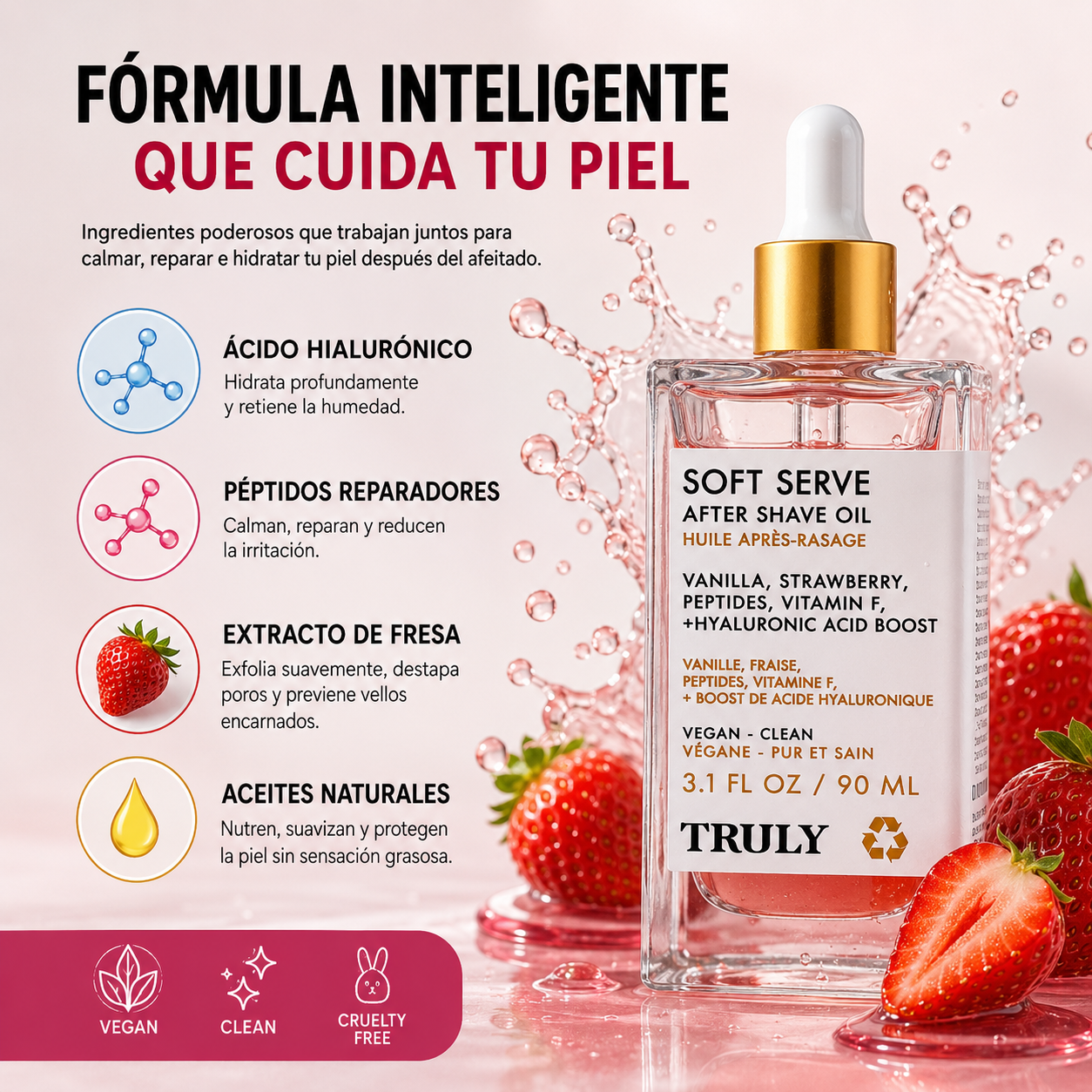 TRULY AFTER SHAVE ACEITE 90ML